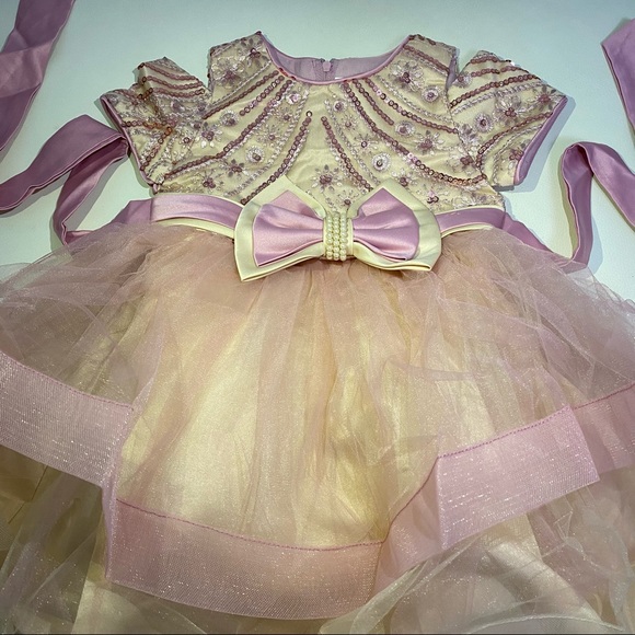 Princess embroidered sparkly pearls bow dress - Picture 6 of 6